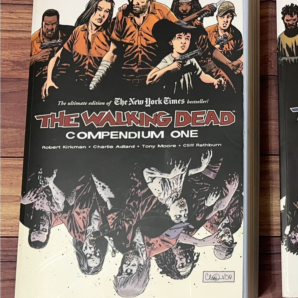 The Walking Dead Compendium One Graphic Novel - Black & Cream Cover